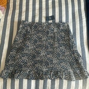 Blue and white floral Abercrombie skirt